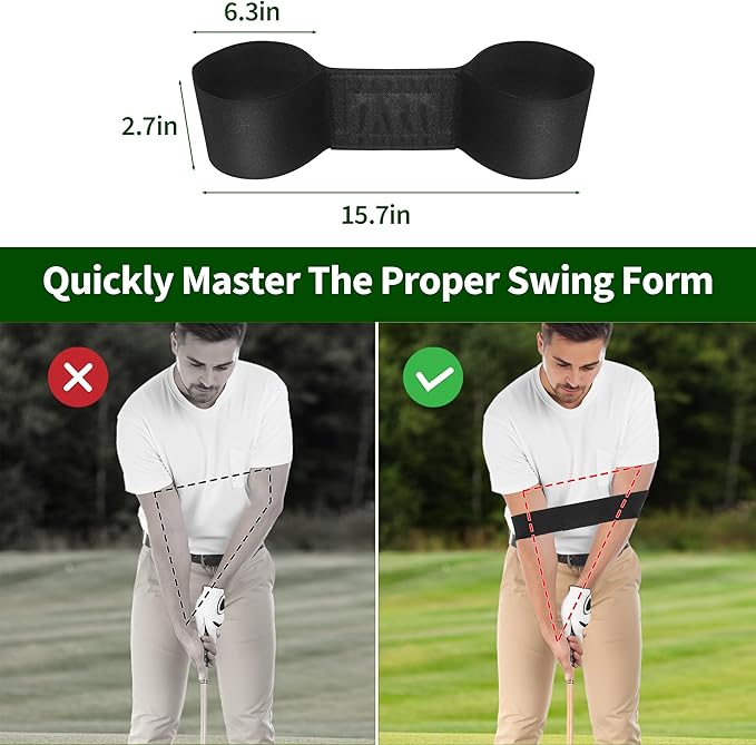 Golf Swing Trainer & Golf Grip Trainer Set, Perfect Training Aid for Improving Swing Technique and Grip Position, Ideal for Beginners and Professionals