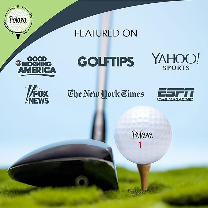 Polara Golf Self-Correcting Golf Balls – Soft Feel, Anti-Slice & Hook Correction, Exceeds USGA Limits, Dimple Pattern, High-Performance Balls for Men & Women