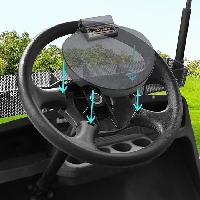 Roykaw Golf Cart Scorecard Holder, Steering Wheel Score Card Holder Compatible with EZGO TXT/RXV/Cushman/2Five/MPT/ST Models, Easy Installation, OEM# 607925