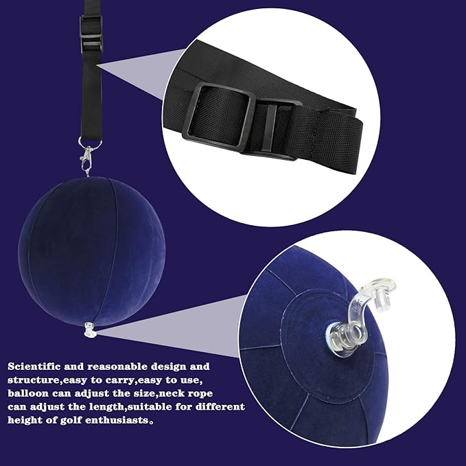 Amy Sport Golf Swing Training Aid Wrist Hinge Adjustable Arm Band with Hanger Smartball Connection Band for Correction, Men Women Ball Between Arms Practice Tool