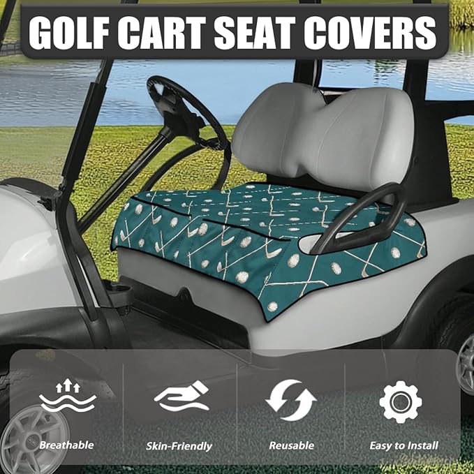 Golf Cart Seat Covers Universal Golf Cart Seat Cover Blanket Cushion Cover Sports Golf Cart Accessories