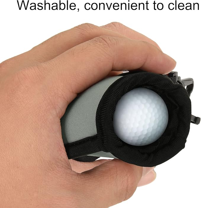 MECCANIXITY Golf Ball Cleaner Portable Pouch Pocket Washer Bag with Clips