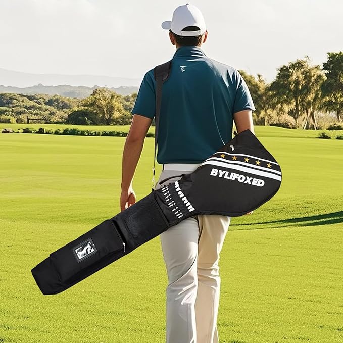 Par 3 Golf Carry Bag for Short Game,Sunday Golf Bag for Men,Small Golf Bag with Thick Foam Protection,Fit Up to 5-8 Clubs