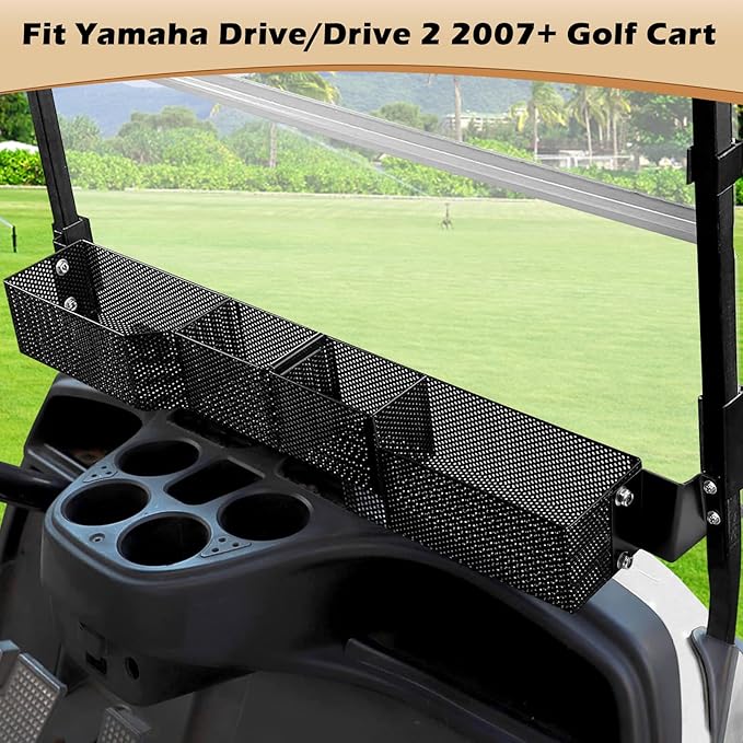MOSNAI Golf Cart Front Inner Basket Dash Storage/Tray Organizer, Golf Cart Inner Storage Utility and Durable Basket