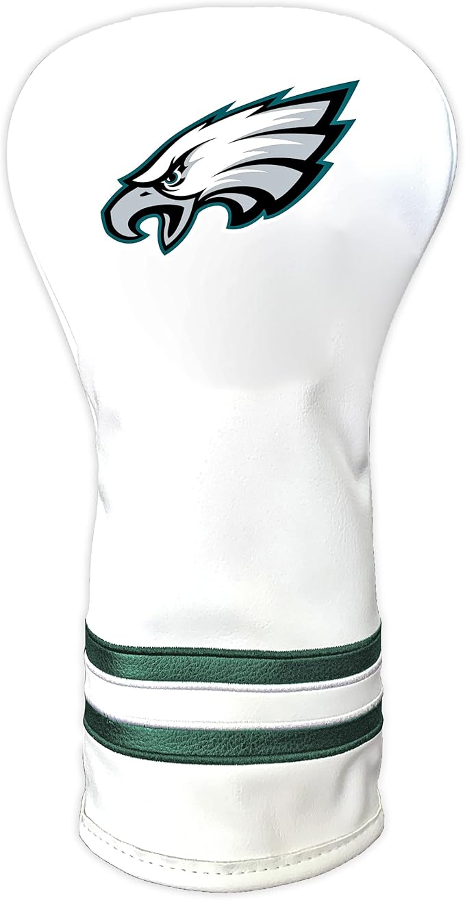 Team Golf NFL White Vintage Driver Golf Club Headcover, Form Fitting Design, Retro Design & Superb Quality
