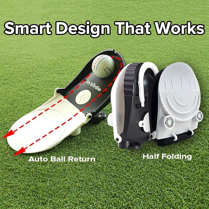 In birdie Putting Trainer – Indoor Golf Putting Aid with 3 Practice Modes (Uphill, Downhill, Straight) – Micro Target Design for Accuracy – Portable & Foldable Golf Training Equipment for Home, Office