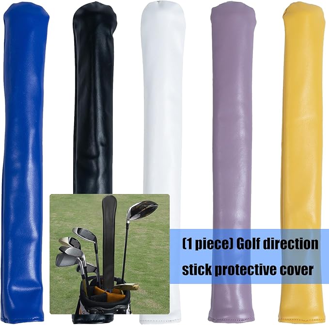 Simple PU Leather Alignment Stick Headcover Golf Alignment Stick Cover Case Holder Golfs Club Protector Enduring