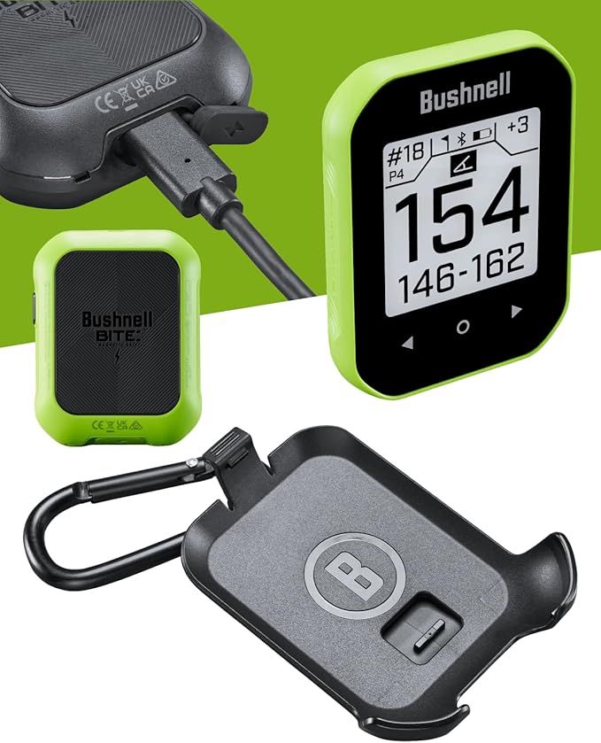 Wearable4U - Bushnell Phantom 3 GPS Rangefinder Green with BITE Magnetic Mount and GreenView with Lens Cleaning Cloth Bundle