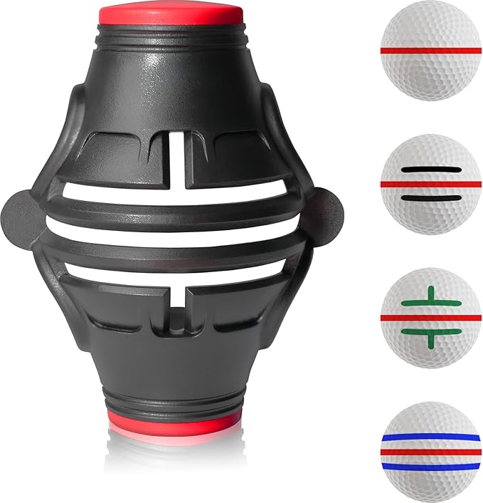 1 Pack 360° Triple Line Golf Ball Marker，Golf Ball Line Marker Tool，Golf Ball Marker Stencil，Alignment Ball Marker，Golf Accessories
