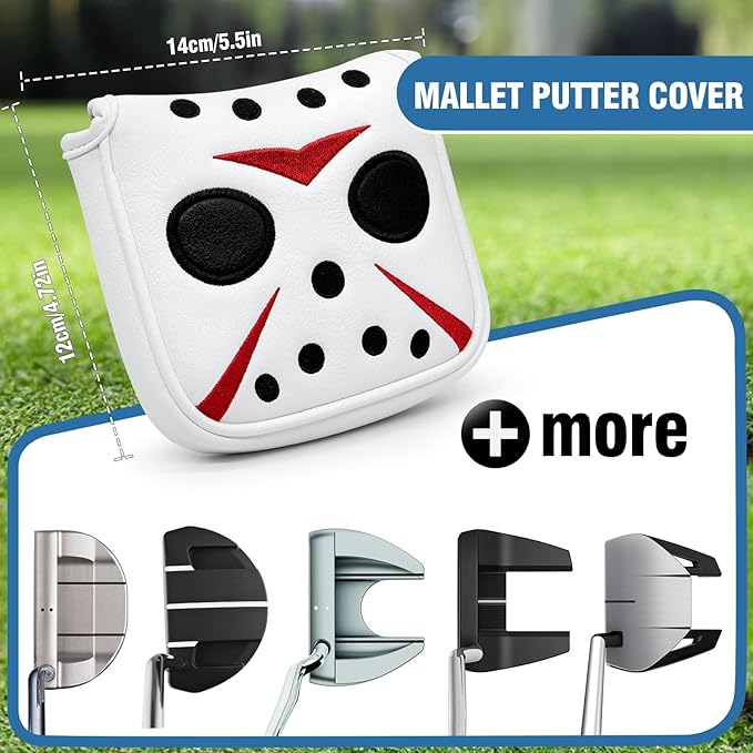 Golf Club Covers Field Hockey Mask Putter Covers Driver Cover Fariway Wood Headcover Hybrid Covers 3 Wood Headcover Mallet Putter Headcovers for Most Brand