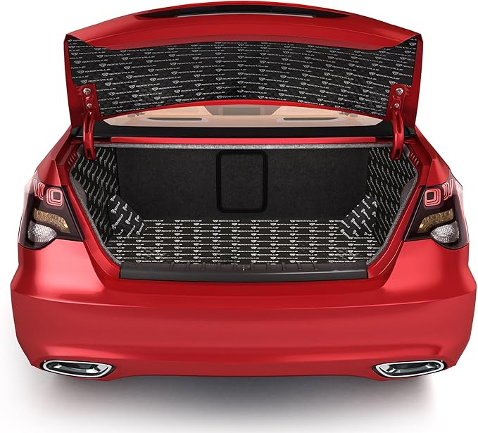 Rockville RockMat 50-25 50 Sq Ft Butyl Sound Deadening Mat 2.5MM 100 Mil, Aluminum Foil Backing, Heavy Duty Vibration and Noise Damping for Car Truck Van RV Marine and SPL Audio Installations