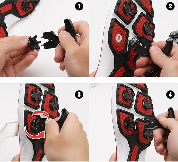 14Pcs Golf Shoe Spikes Replacement - Fast-Twist Thin Cleats for Enhanced Grip