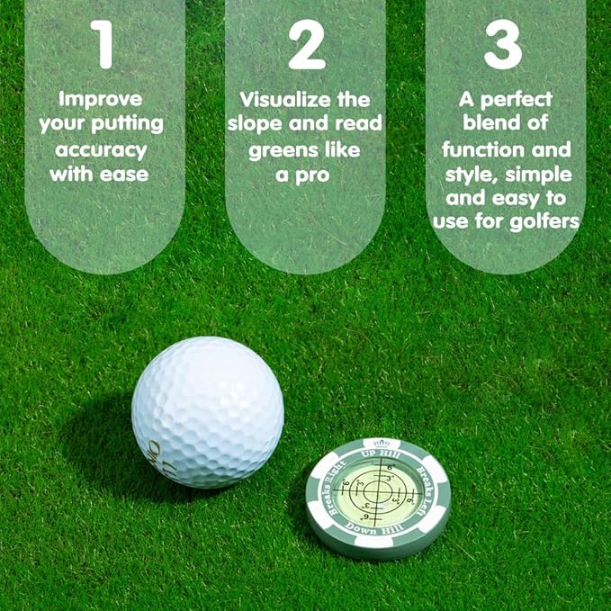 SlopeMaster ProGreen Reader - Golf Ball Marker with High Precision Green Reading Aid Golf Accessories for Men Women