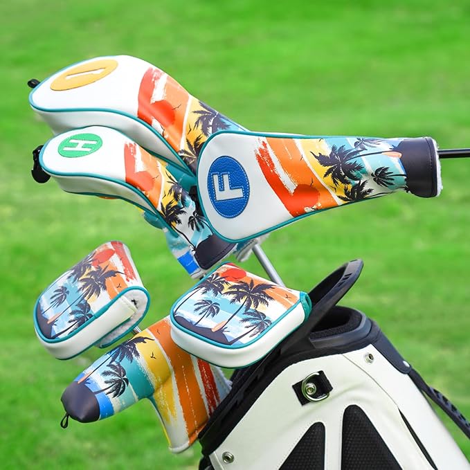 Golf Putter Cover Half Mallet Golf Club Head Covers Protector Magnetic Closure for Scotty Cameron Taylormade Odyssey Club Headcover Coco