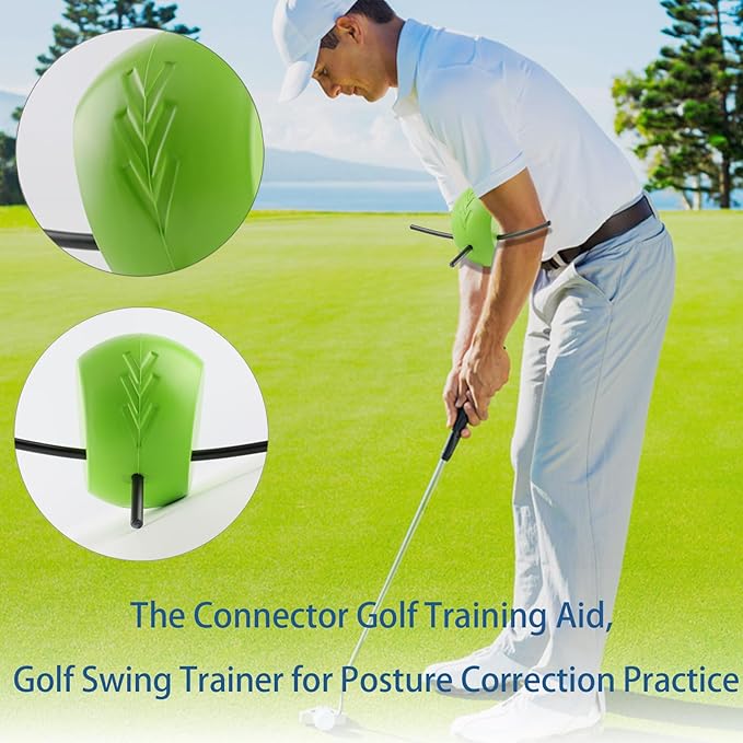 The Connector Golf Training Aid,Simple and Effective Training Tool,Golf Swing Trainer for Posture Correction Practice,Golf Training Aids Helps Train Proper Swing Mechanics,Arm Structure