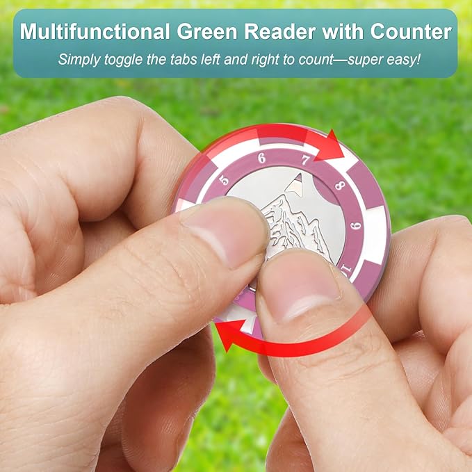 SlopeVision Pro Golf Green Reader with Hat Clip, Horizontal Bubble Level & Golf Ball Marker – High Precision Green Reading Aid, Ideal Golf Gift for Men & Women