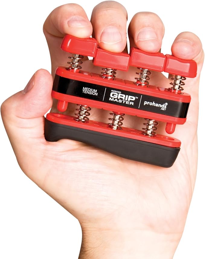 Prohands Gripmaster Hand Exerciser, Finger Exerciser (Hand Grip Strengthener), Spring-Loaded, Finger-Piston System, Isolate & Exercise Each Finger