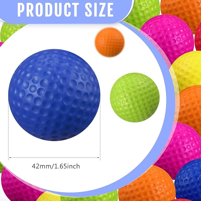 Junkin 80 Pcs Foam Golf Balls Rubber Practice Balls Realistic Feel and Flight Sport Training for Indoor or Outdoor Backyard Golf Training