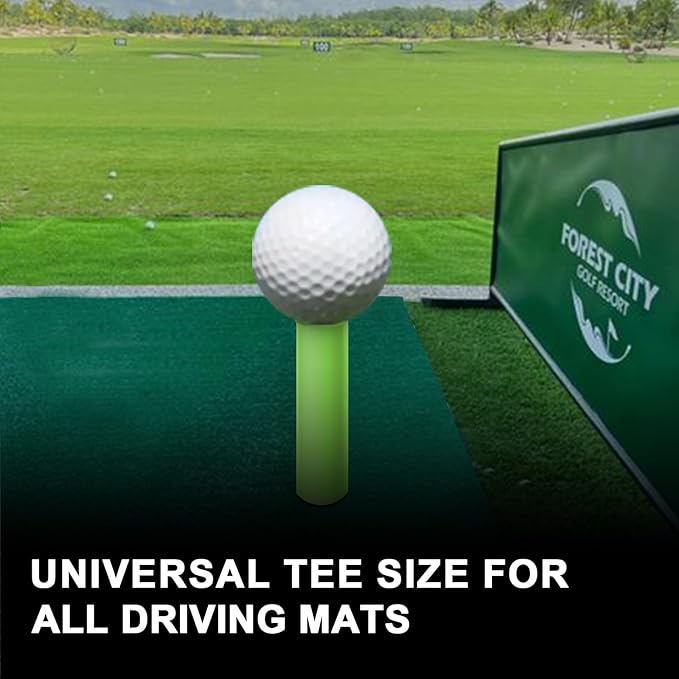 Rubber Golf Tees for Mats & Indoor Golf Simulators - 8 Pack Mixed Size for Driving Range & Indoor and Outdoor Golf Hitting Mats (US Sizes, 8 Sizes)