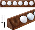 Golf Ball Display Case 6 Standard Size Wooden Wall Mount Golf Ball Stand Holder Display for Collector Sport Memorabilia Accessories Gift Office Tabletop Decor(Walnut Color,1 Pack)