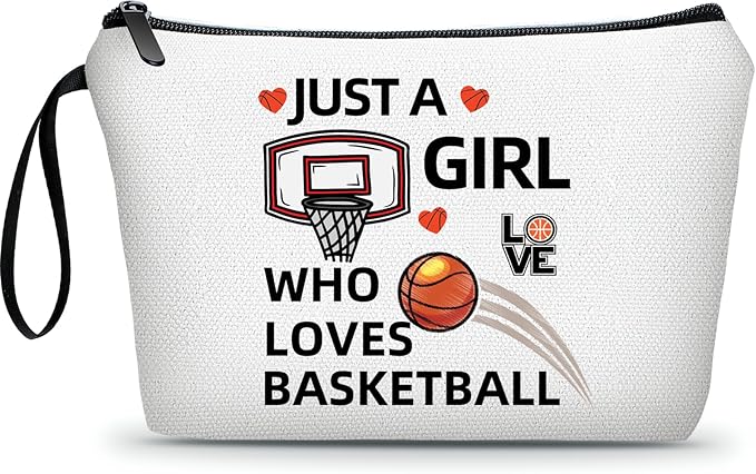 Girls Basketball Bag - Make Up Bag for Teens, Basketball Gifts for Women