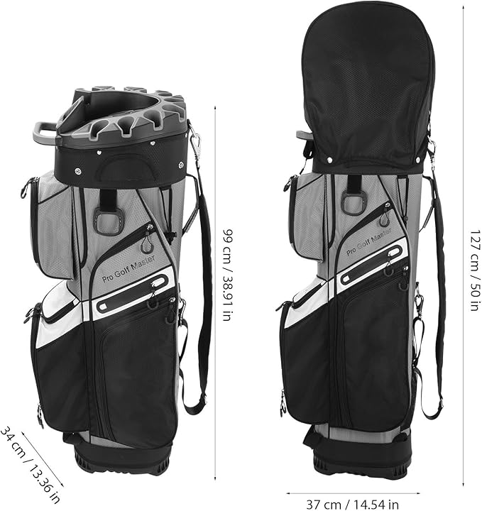 Balacoo Golf Cart Bag for Men - 14 Way Divider Golf Bag with Waterproof Material - Golfing Gear Organizer with Multiple Pockets for Travel and Storage