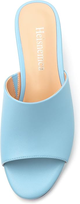 Wedge Sandals for Women Open Toe Wedge Heels Womens Matte High Heel Sandal Round Toe Heeled Wedge Sandals Slip on Casual shoes 2 inch