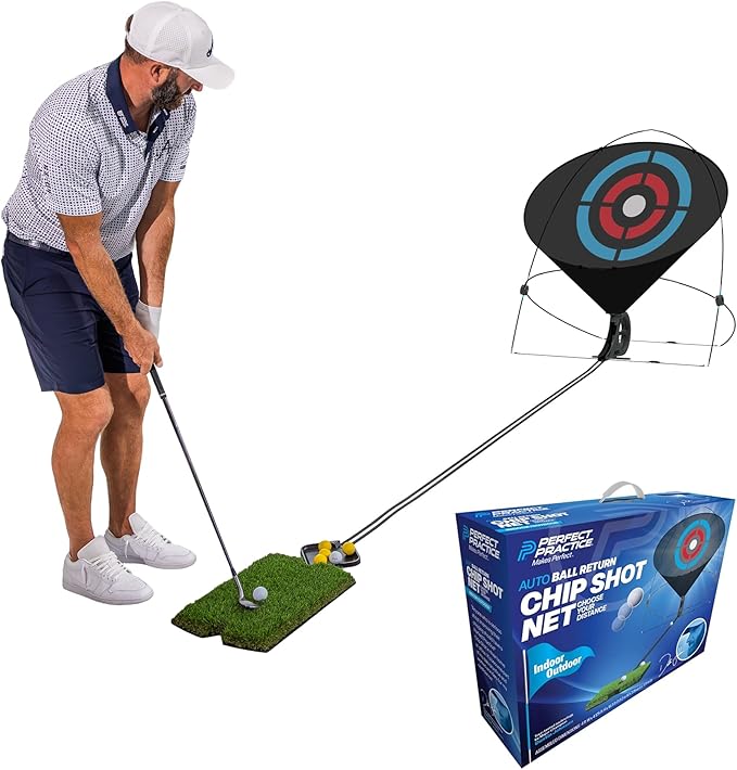 Perfect Practice Golf Putting Mat - Portable Putting Green, Indoor & Outdoor Practice, with Ball Return - Golf Training Aid for Home, Office, Backyard - Golfing Gifts for Men