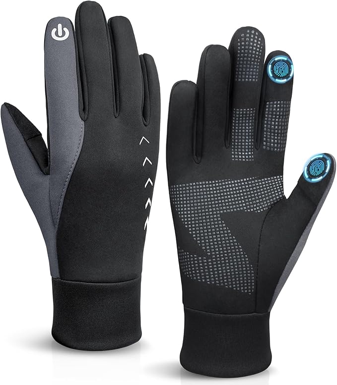 Cierto Winter Gloves Men Women: Touch Screen Thermal Cold Weather Gloves,Mens Womens Windproof Warm Gloves for Running Hiking Cycling Driving