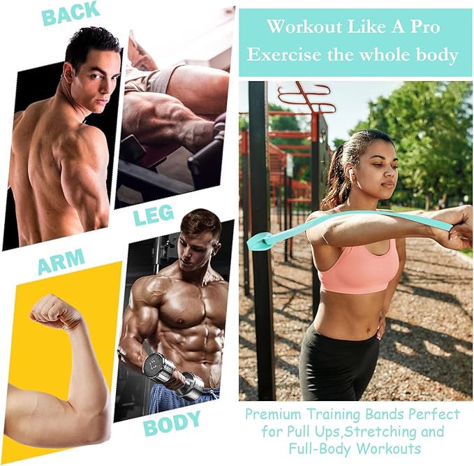 8 Pcs Resistance Bands Pull up Bands Pull up Assistance Bands Exercise Workout Bands for Working Out Muscle Training Physical Therapy Muscle Training Men and Women