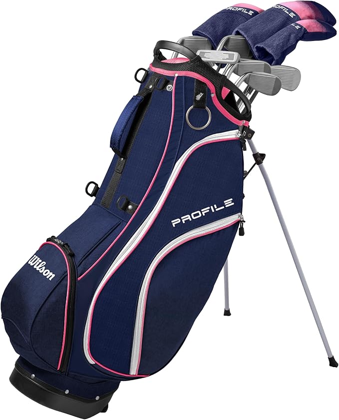 Wilson Women's Profile Complete Golf Set with Stand Bag - Right Hand, Ladies, Navy/Rose Gold/Silver