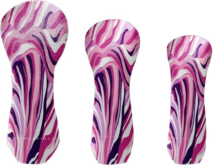 Funny Butterfly Colorful Golf Head Covers for Driver, Fairway, Hybrid & 3 Wood Premium PU Leather with Soft Velvet Lining Waterproof & Scratch-Resistant Unique Golf Gift for Men & Women
