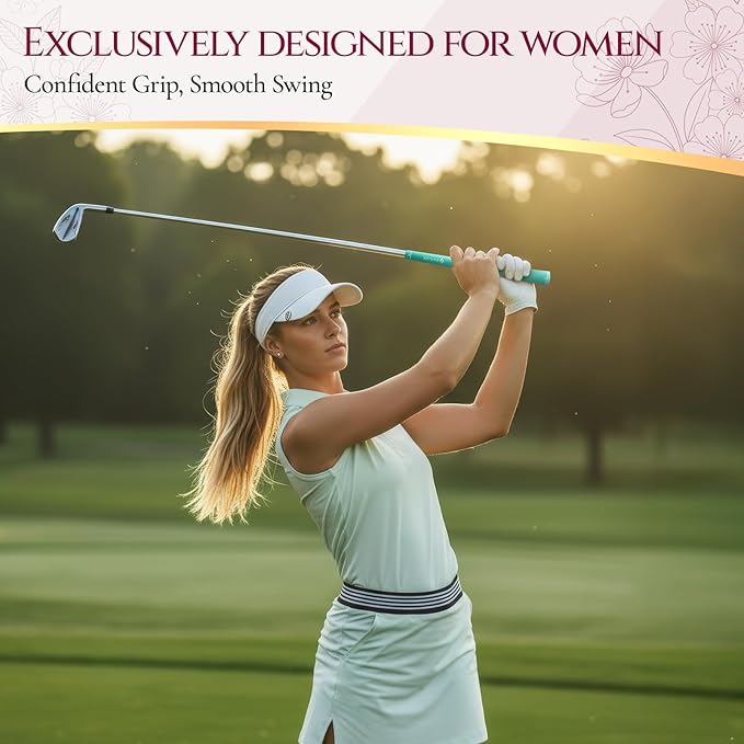 SAPLIZE Women’s Exclusive Golf Grips | Optimized Taper Design | Elegant Solid Color Series | Soft, Comfortable & Shock-Absorbing | Standard & Midsize, 13 Pack Golf Club Grip Kit for Women, Men & Juniors, CC02 Series