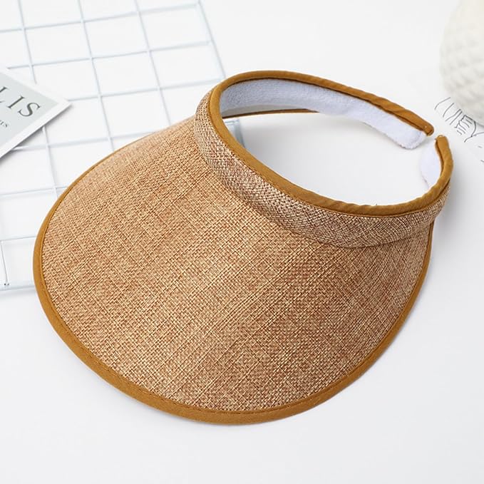 Cloth Covered Slip-On Visor for Women, Adjustable Cap Sports Sun Visors for Men