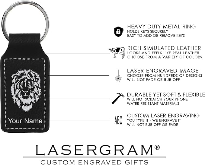 LaserGram Rectangle Keychain, Golfer Golfing, Personalized Engraving Included