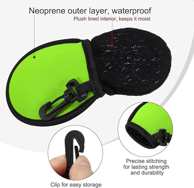 PATIKIL Golf Ball Washer Pouch, Portable Golf Balls Cleaner Pocket Bag with Hanging Clip for Golf Exercise