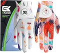 Ladies Golf Gloves Women Right Handed Golfer Left Hand Value 2 Pack with Ball Marker Leather All Weather Grip Breathable Soft Gift Set