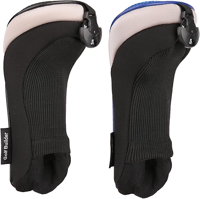 Golf Builder 2pcs/Set Golf Club Hybrid Head Covers Utility UT Cover with Interchangeable Number Tag