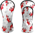 Premium Leather Golf Club Headcovers,Mango Pattern Fits Driver Hybrid Fairway 3/5 Wood,with Scratch-Resistant Lining, Gift for Men and Women