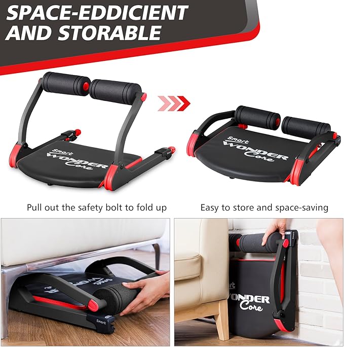 Wonder Core Smart, Ab Machine, Ab Workout Equipment, Sit Up Machine & Exercise Equipment, Ab Crunch Machine for Stomach Workout, Ab Core Trainer Abdominal Machine for Home Gym