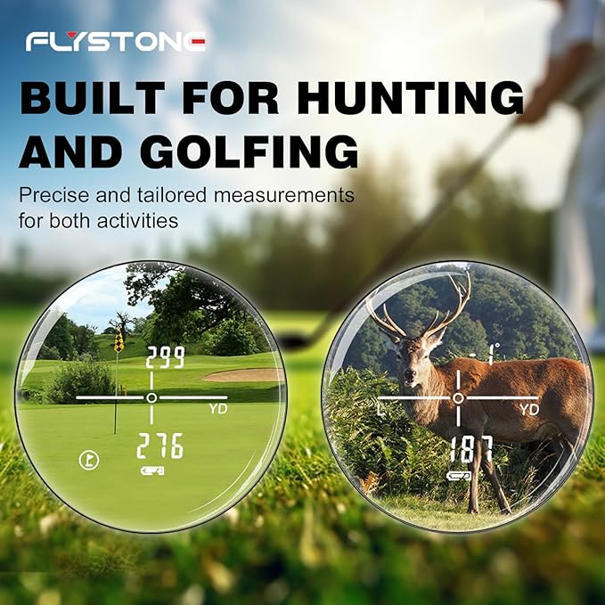 Range Finder for Hunting/Golfing.1000/1300 Yards Laser Golf Rangefinder with Slope .6X Magnification .Flag Lock Vibration Function with Continuous Scan