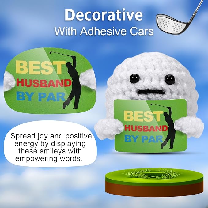 AICase Golf Gifts for Husband, Crochet Golf Ball Gag Gift Ideas Cool Stuff for Men Golfers Unique Birthday Valentine’s Day Anniversary Funny Fathers Gifts for Husband Him Christmas from Wife