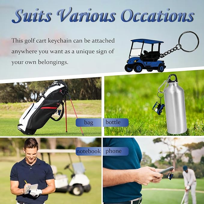 Golf Cart accessories Keychain，Keys To The Golf Cart Accessories Retro Metal Keychains for Golf Lovers Players