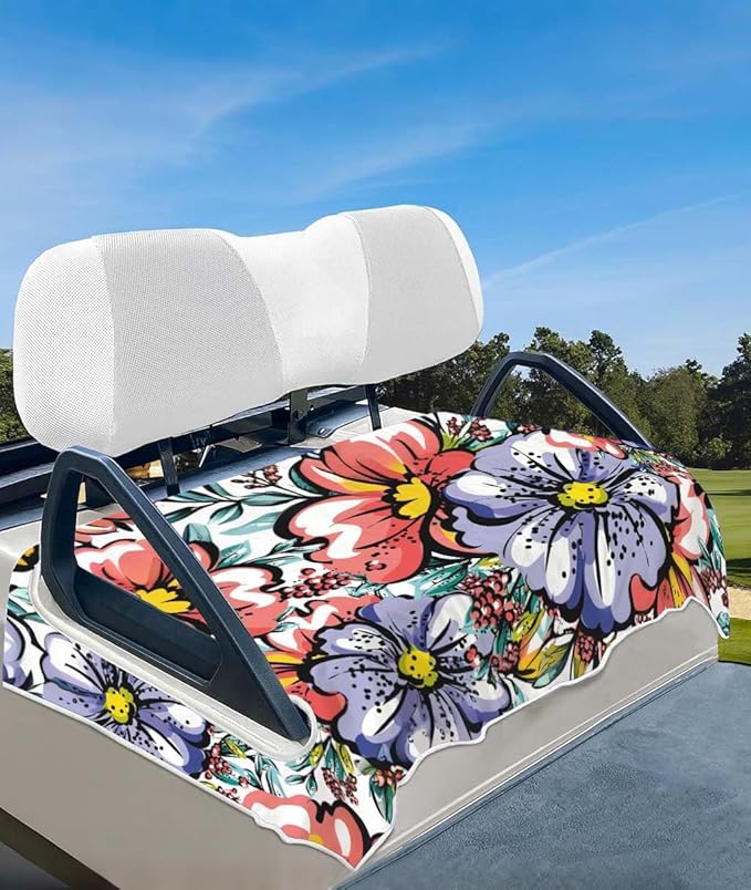 Comfortable Golf Cart Seat Covers, Soft Golf Cart Towel, Golf Cart Accessories, Club Car and Other 2-Seat Golf Carts