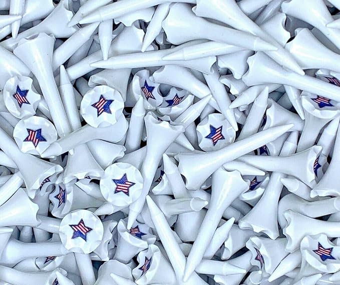 TRUESTRIKE Premium USA Golf Tees – 100-Pack Durable 3¼" / 2¾" Plastic Tees – Made in USA – Perfect Holiday Golf Gift