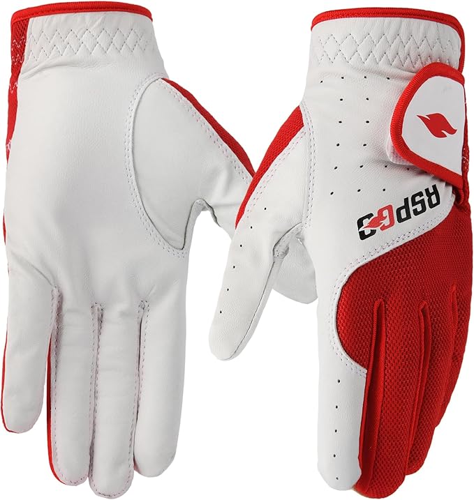 Men's and Women's Single Pack Left - Handed Breathable Golf Gloves Crafted from All - Premium Soft Cabretta Leather for Enhanced Grip and Durability