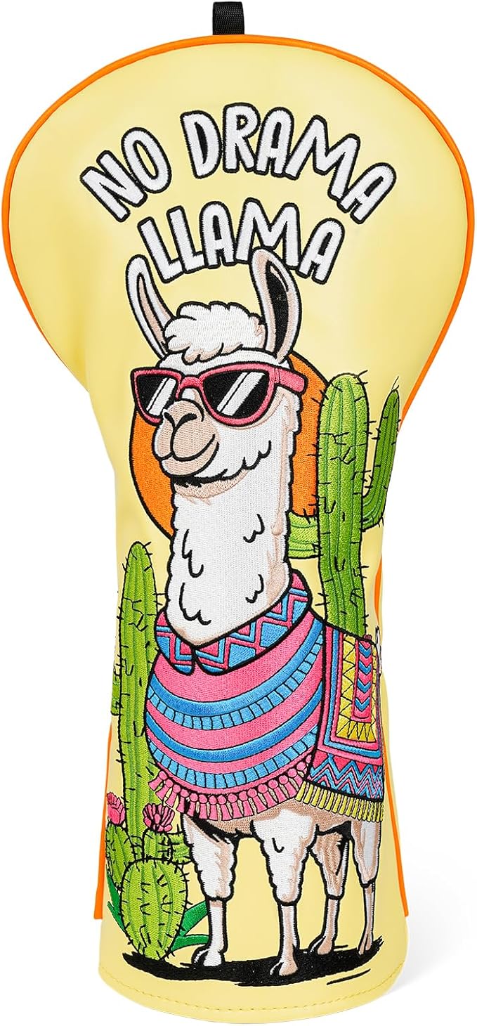 Funny Golf Club Head Cover Driver Headcover Fairway Wood Headcover Hybrid Club Head Cover Alpaca