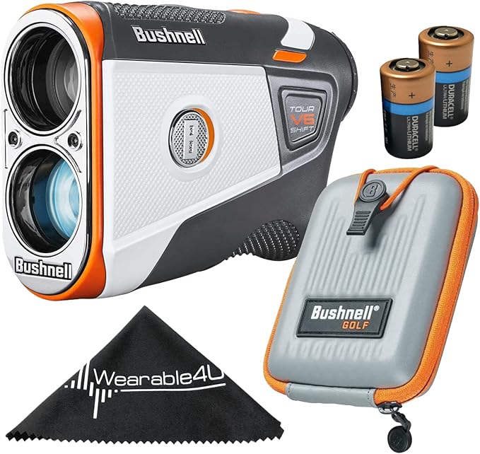 Bushnell Tour V6 / Tour V6 Shift Laser Golf Rangefinder with Wearable4U Bundle