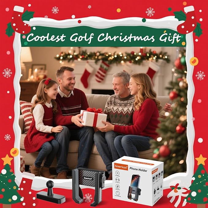 Magnetic Golf Cart Phone Holder Mount- Holds Up To 6 LB, 3s Phone Clip Install, Phone Caddy for iPhone Galaxy Fits EZGO Club Car Yamaha Icon,Golf Cart Accessories Essentials Gift for Men Women