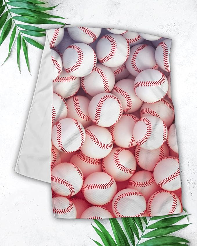 Cooling Ice Towel – 2 Pack 12x31 inch Personalized Chilly Cool Instant Cooler Wrap Rag Outdoor Sports Gym Workout Fitness Customized Photo Design Text Name (Baseball, 12"x31")